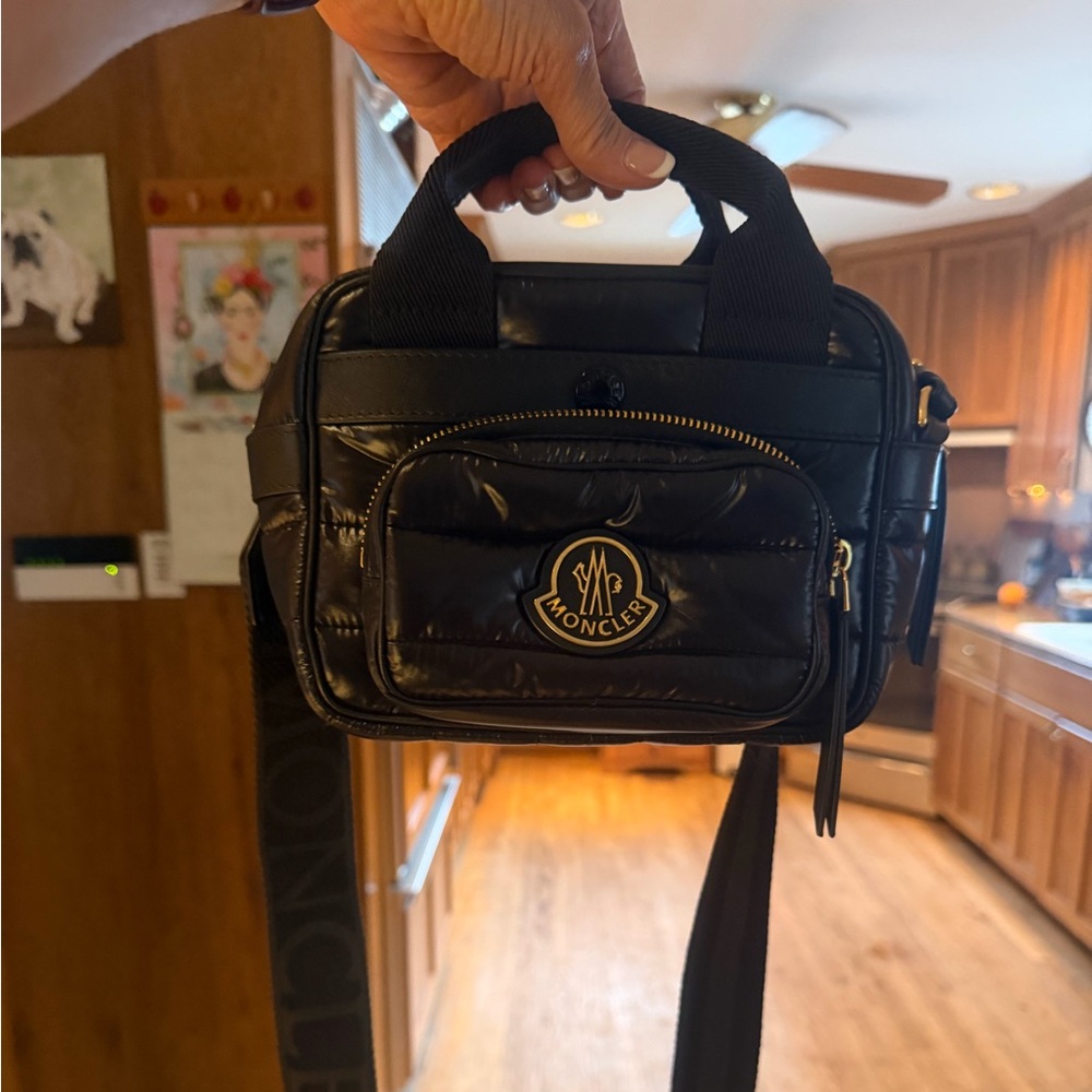 Moncler Black Quilted Shoulder /  crossbody Bag excellent condition